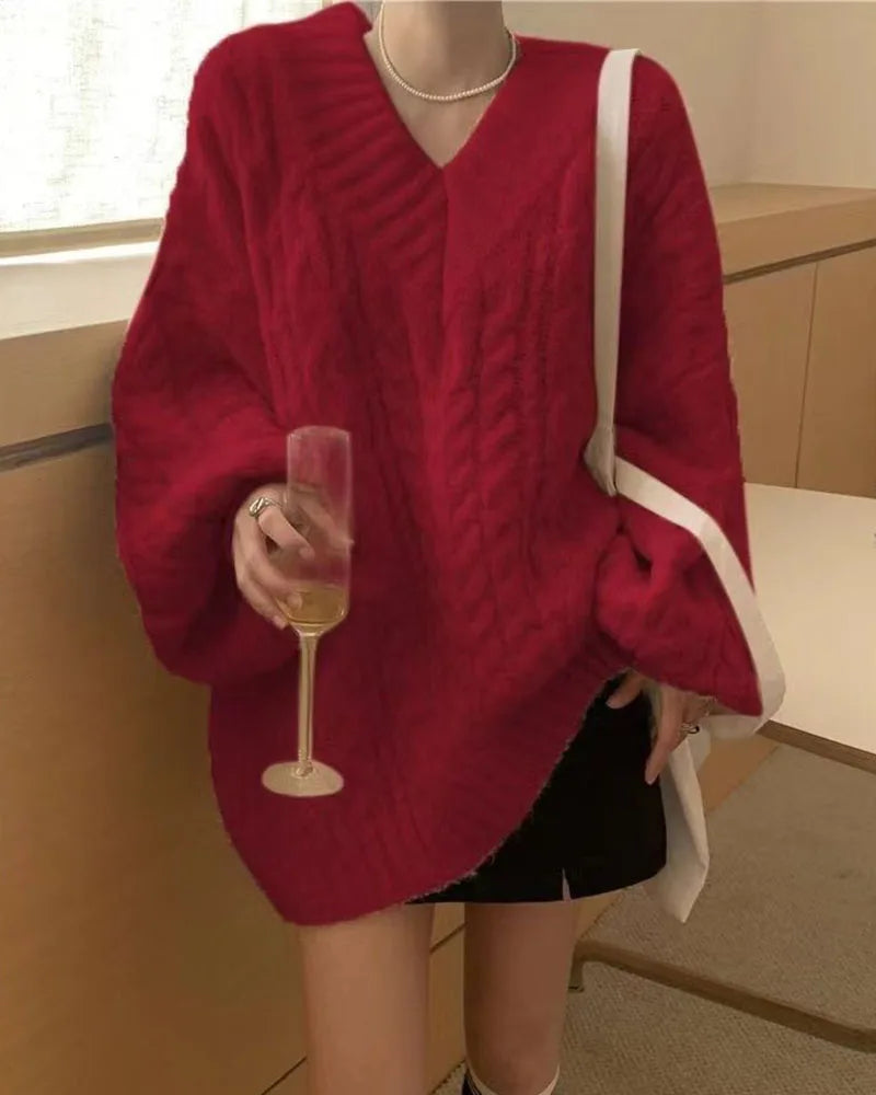 Autumn Winter Women Sweater Harajuku Oversized Knitted Pullover