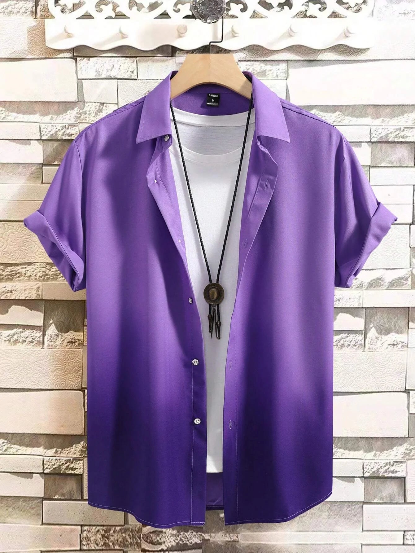 Men's Shirt Summer Clothing Gradient Design Graphic Shirts Short Sleeve Top