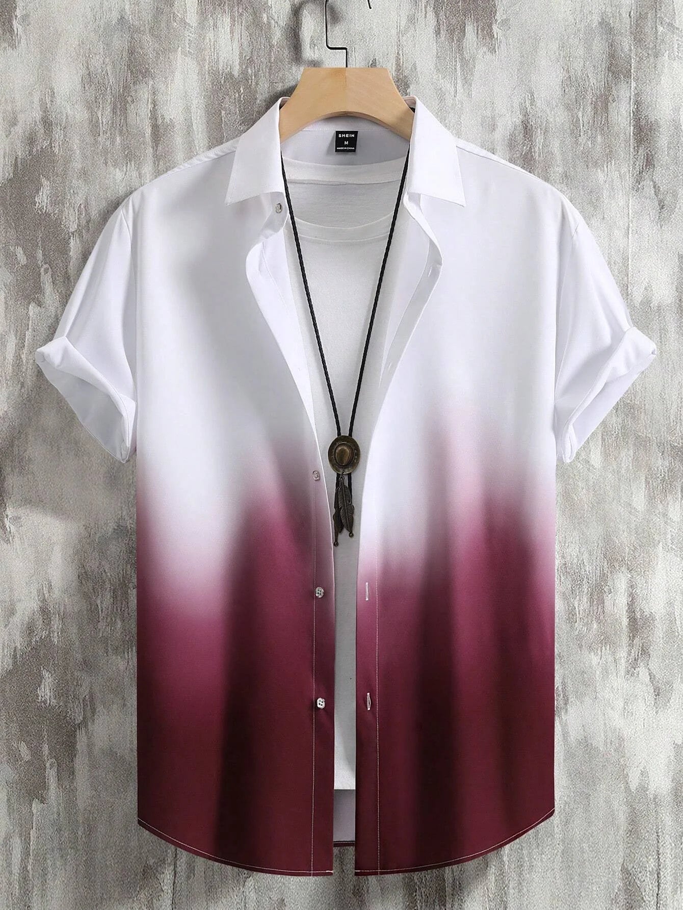 Men's Shirt Summer Clothing Gradient Design Graphic Shirts Short Sleeve Top