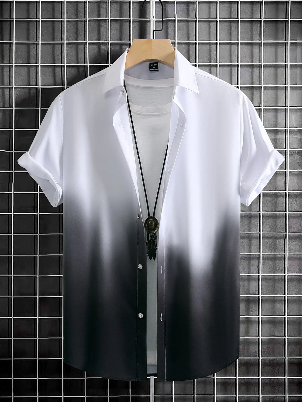 Men's Shirt Summer Clothing Gradient Design Graphic Shirts Short Sleeve Top