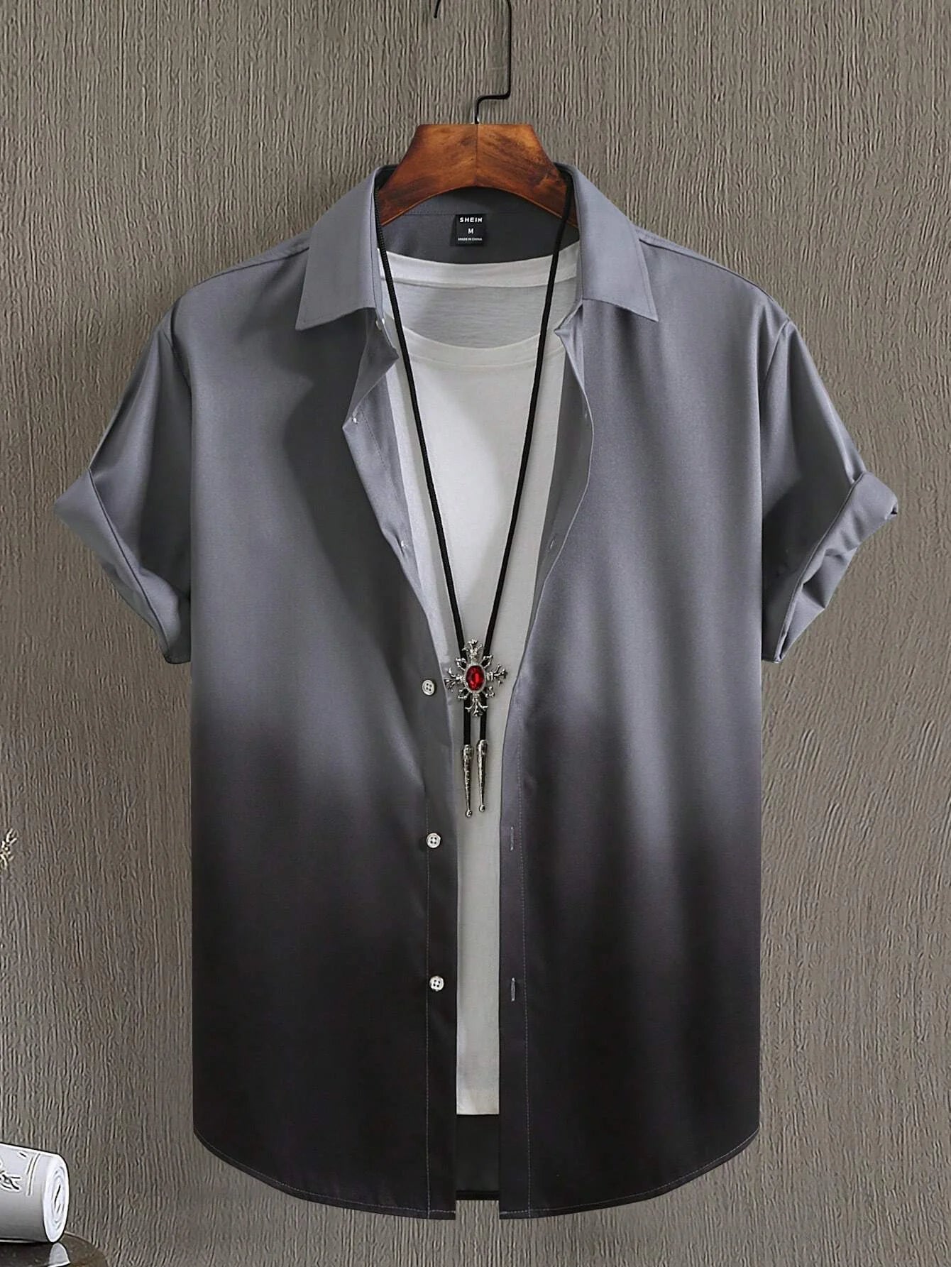 Men's Shirt Summer Clothing Gradient Design Graphic Shirts Short Sleeve Top
