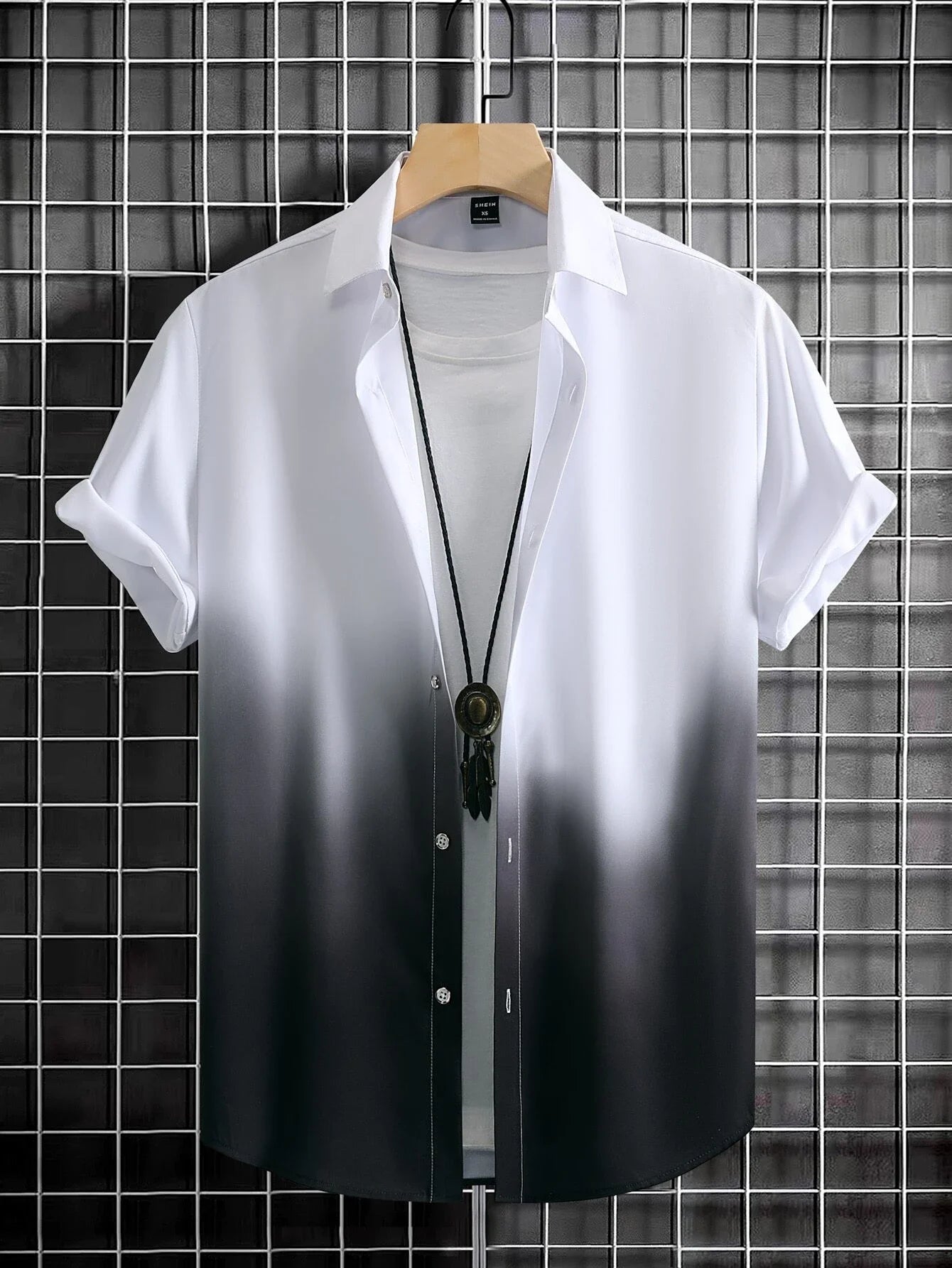 Men's Shirt Summer Clothing Gradient Design Graphic Shirts Short Sleeve Top