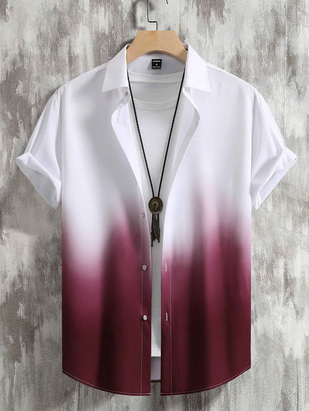 Men's Shirt Summer Clothing Gradient Design Graphic Shirts Short Sleeve Top