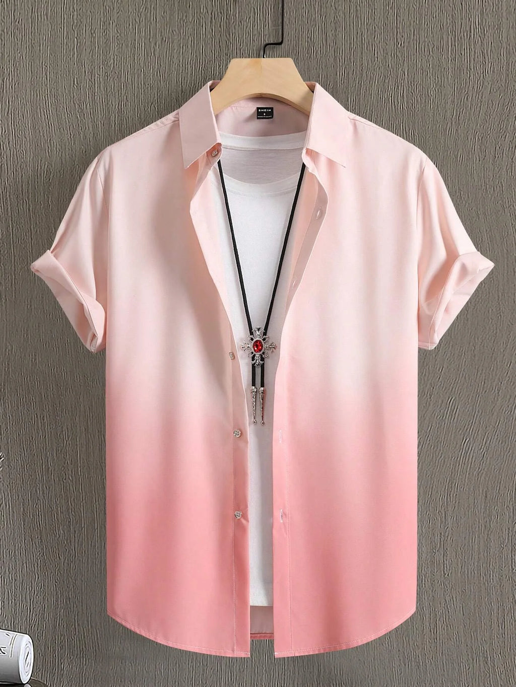 Men's Shirt Summer Clothing Gradient Design Graphic Shirts Short Sleeve Top