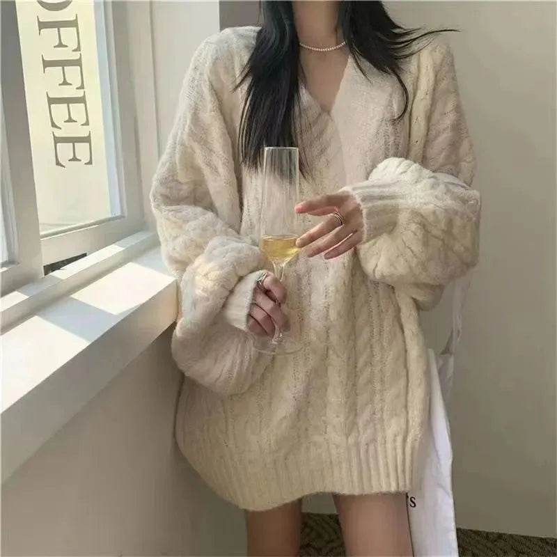 Autumn Winter Women Sweater Harajuku Oversized Knitted Pullover