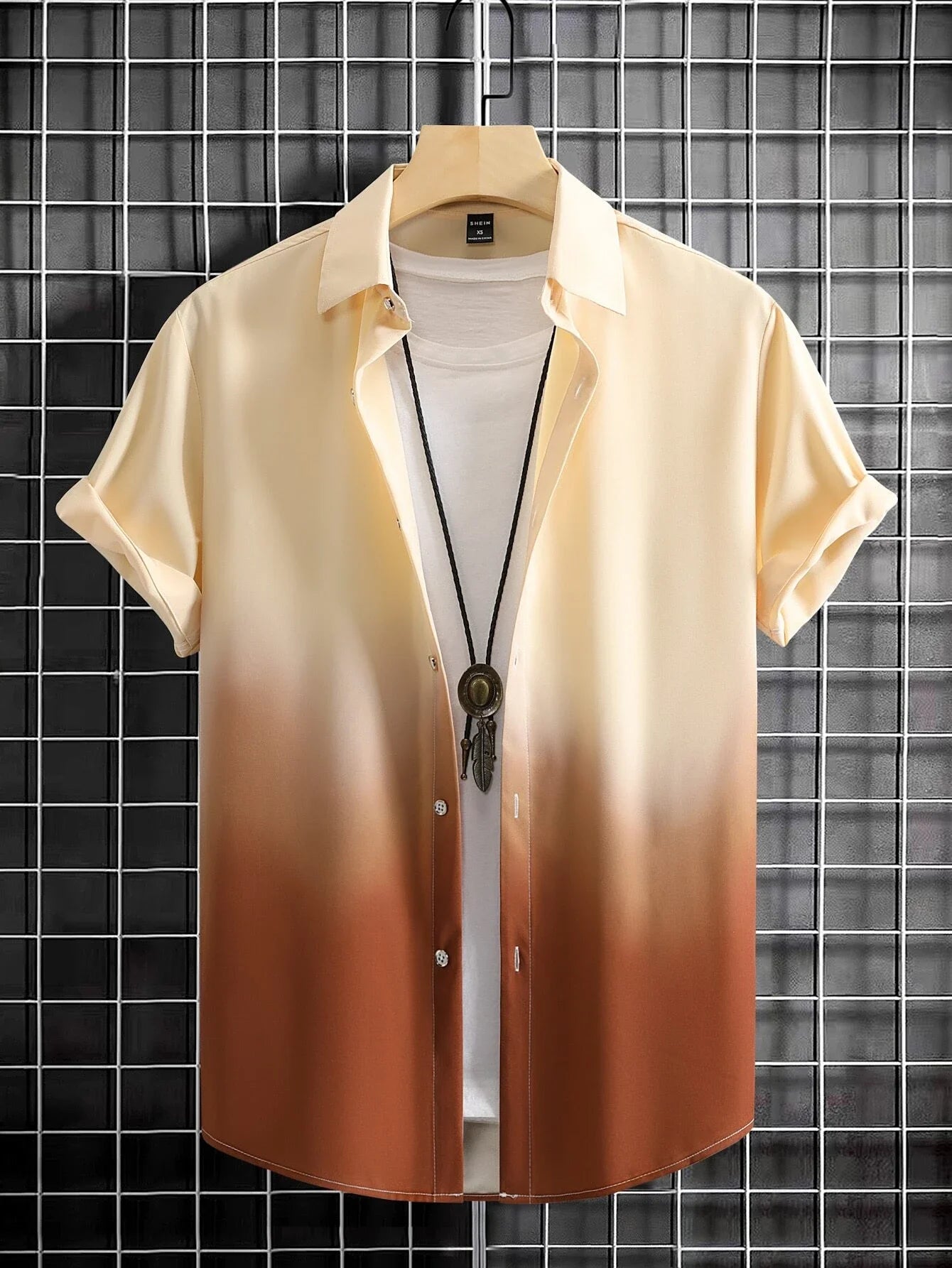 Men's Shirt Summer Clothing Gradient Design Graphic Shirts Short Sleeve Top
